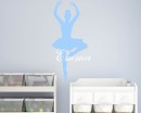 Ballet Dancer Customized Name Vinyl Decal Nursery Sticker